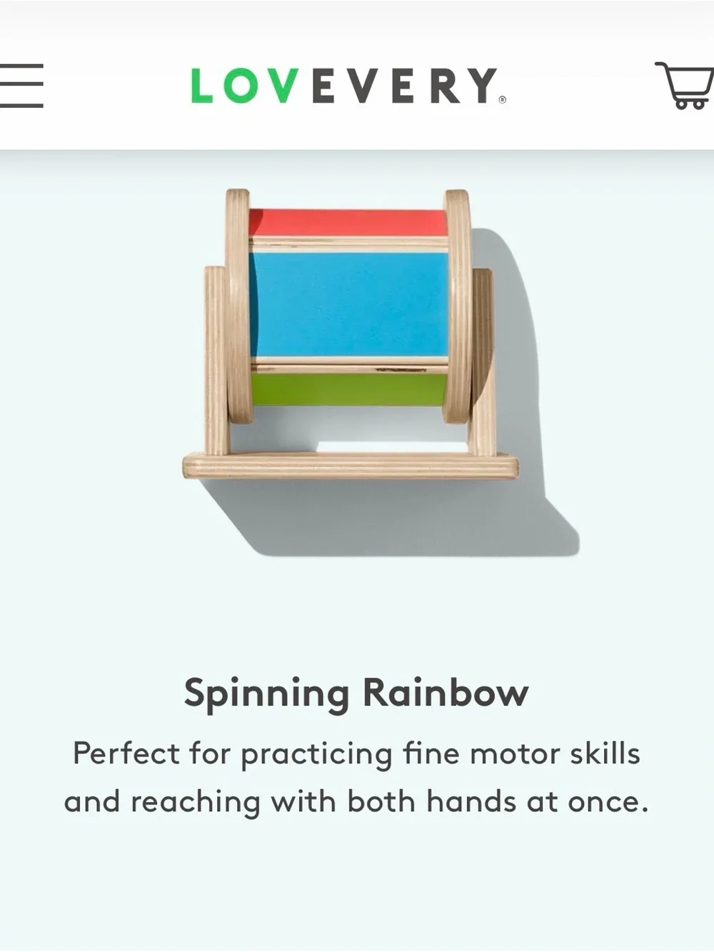 Lovevery Montessori Baby Toy Set, Spinning Rainbow and Ball Drop Box with Ball